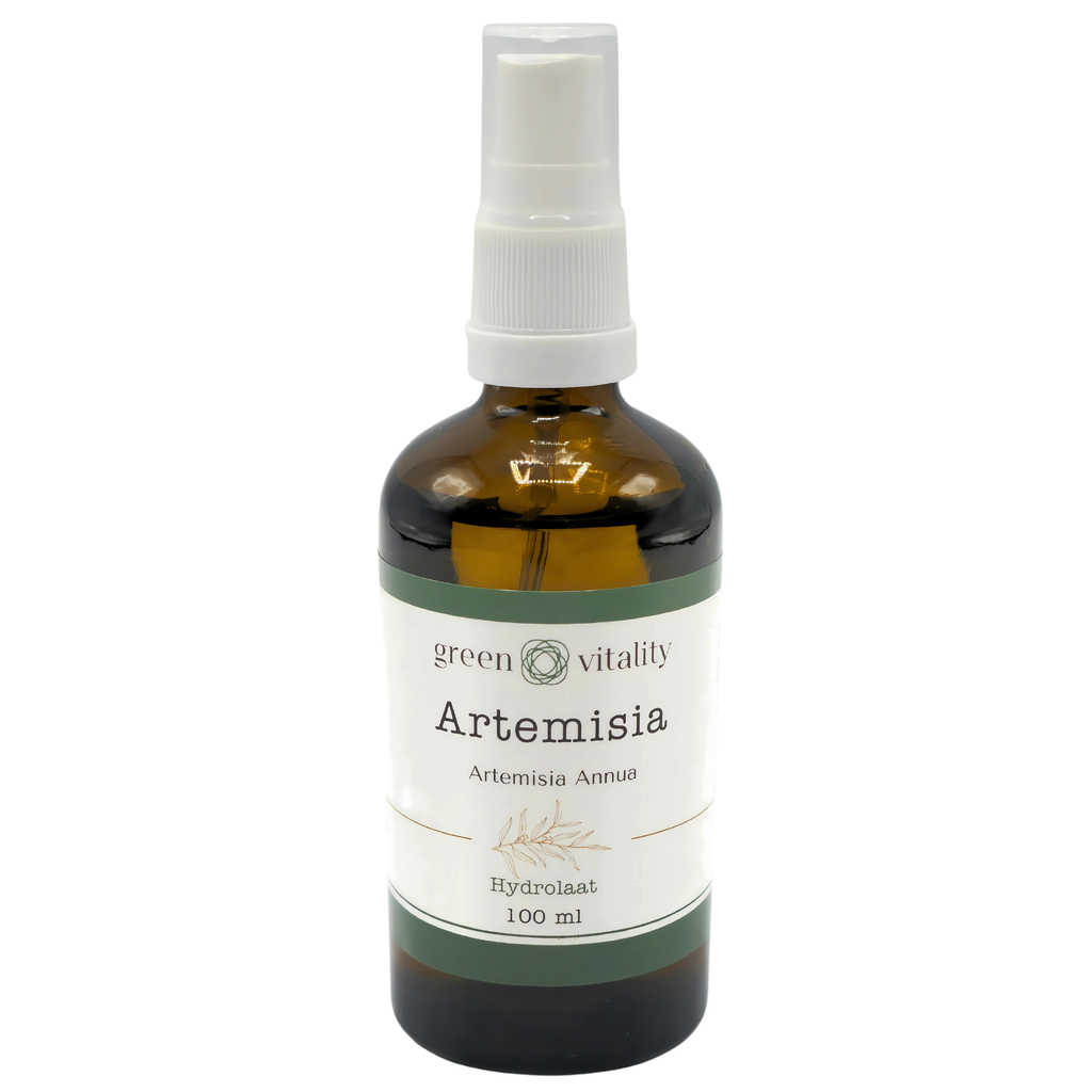 Artemisia Annua Hydrolaat - Green Vitality 100 ml glazen bruine fles met verstuiver